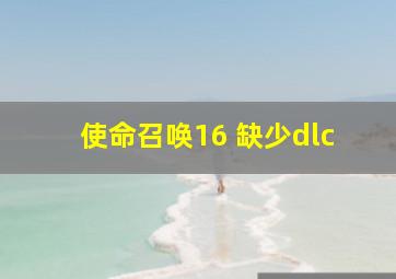 使命召唤16 缺少dlc